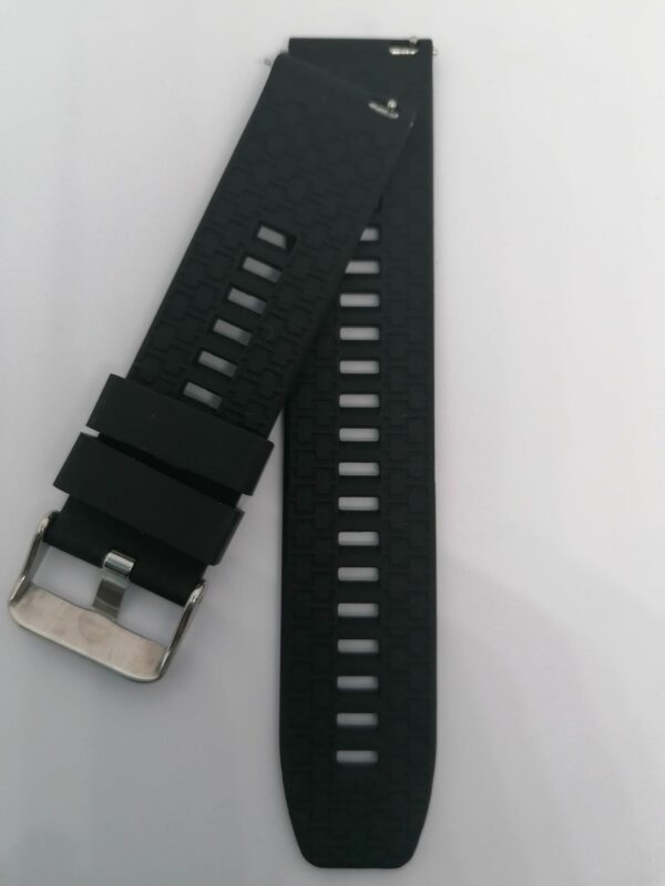 Силиконова каишка за Samsung /Huawei Watch 22 mm черна - Image 4