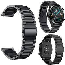 Стоманена каишка 22 мм черна за Samsung / Huawei watch