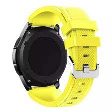 Силиконова каишка за Samsung / Huawei watch 22 мм жълта