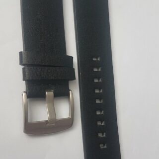 Кожена каишка за Samsung / Huawei watch 22 мм черна-сиво
