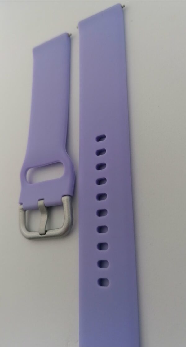 Силиконова каишка за Samsung watch 4 20 мм лилава - Image 2