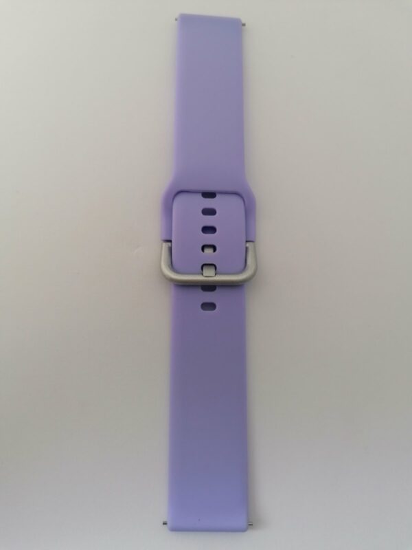 Силиконова каишка за Samsung watch 4 20 мм лилава