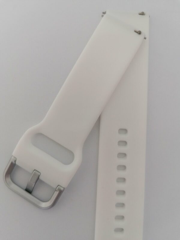 Силиконова каишка за Samsung watch 4 20 мм бяла - Image 3