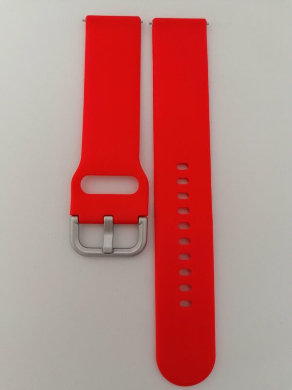 Силиконова каишка за Samsung watch 4 20 мм червена - Image 2