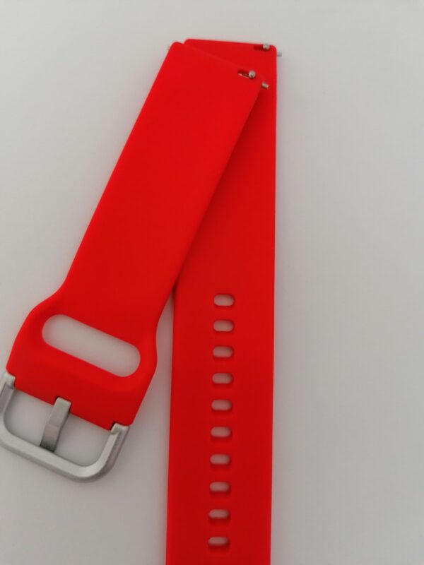 Силиконова каишка за Samsung watch 4 20 мм червена - Image 3