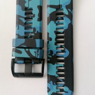 Силиконова каишка за Garmin 22mm Quick Fit камуфлажна синя