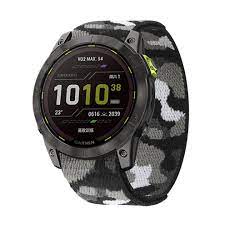 Текстилна каишка за Garmin 22 mm черна камуфлаж