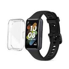Силиконова каишка за Huawei Band 7 черна